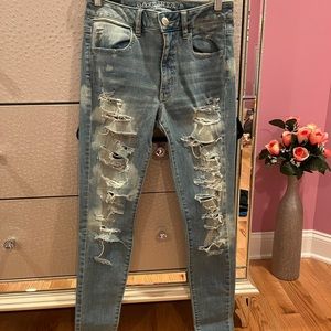 Super stretch high rise jeggings